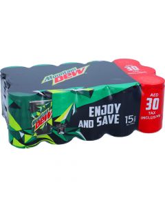 MOUNTAIN DEW CARBONATED SOFT DRINK 15X155ML