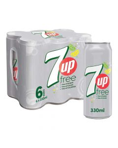 7UP FREE CARBONATED SOFT DRINK 6X330ML