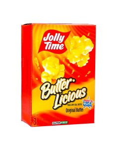 JOLLY TIME MICROWAVE POP CORN BUTTER 12X10.5OZ