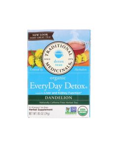 TRADITIONAL MEDICINALS ORGANIC EVERYDAY DETOX DANDELION 1.75GX16 TEA BAGS