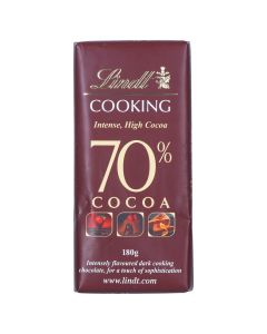 LINDT COOKING INTENSE CHOCOLATE 70% COCOA CHOCOLATE 180GM