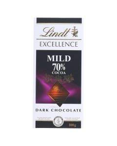 LINDT EXCELLENCE DARK 70% MILD CHOCOLATES 100GM