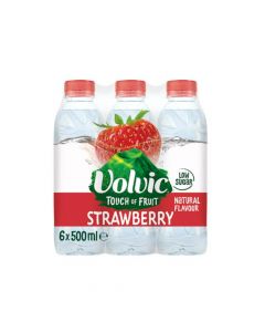 VOLVIC STRAWBERRY FLAVORED WATER 6X500ML