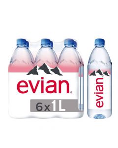 EVIAN NATURAL MINERAL WATER 6X1LT