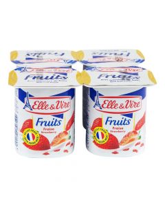 ELLE&VIRE STRAWBERRY YOGHURT 4X125GM