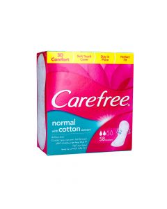 CAREFREE PANTY LINERS NORMAL WITH COTTON 58  PSC