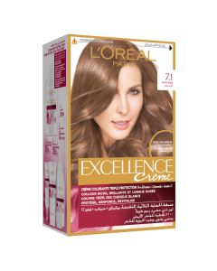 L'OREAL PARIS EXCELLENCE HAIRCOLOR 7.1 ASH BLONDE