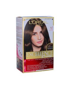 L'OREAL PARIS EXCELLENCE CREME HAIR COLOR 6.7 CHOCOLATE BROWN 