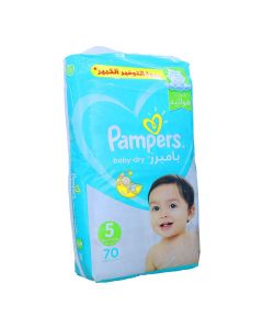 PAMPERS BABY DIAPERS SIZE 5 JUNIOR 11-16KG 70 PSC