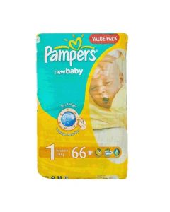 PAMPERS NEW BABY JUMBO PACK DIAPERS SIZE1 2-5KG  66 PSC