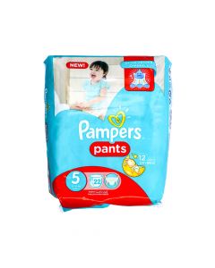 PAMPERS PANTS DIAPERS SIZE 5 JUNIOR 12-18 KG CARRY PACK 22 PSC