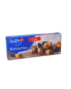 BAHLSEN WAFFELETTEN DARK WAFER ROLL 100GM