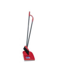 VILEDA LONG HANDLE DUSTPAN WITH BROOM