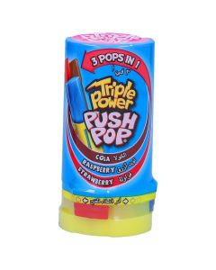 BAZOOKA TRIPLE POWER PUSH POP CHEW CANDY 34GM