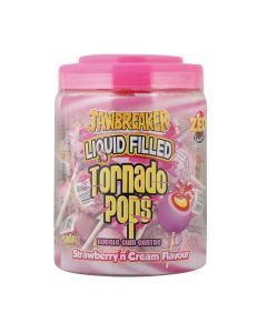 ZED TORNADO LOLLY POP STRAWBERY & CREAM 30X33.25GM