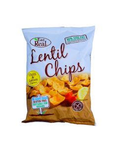 EATF REAL LENTIL CHIPS CHILLI&LEMON 113G