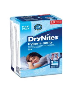 HUGGIES DRY NITES DIAPER PANTS 8-15 YEARS 13 PSC 27-57 KG