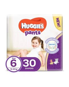 HUGGIES ACTIVE BABY PANTS  SIZE 6 15-25 KG 30 DIAPERS PSC