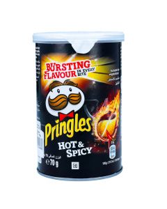 PRINGLES HOT N SPICY POTATO CHIPS