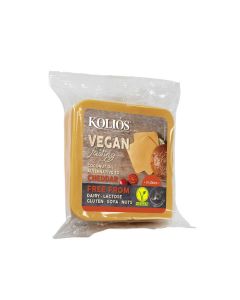 KOLIOS VEGAN CHEDDAR CHEESE SLICE 200GM