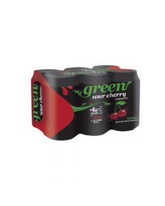 GREEN CHERRY CARBONATED SOFT DRINK 6X330ML