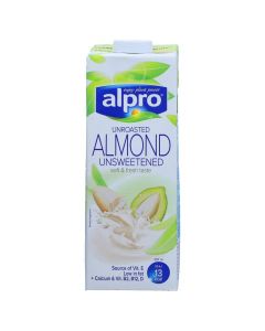 ALPRO UNROASTED UNSWEETENED ALMOND DRINK 1LT