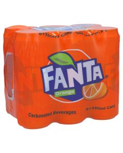 FANTA ORANGE CARBONATED SOFT DRINK 6X330ML