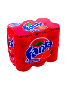 FANTA STRAWBERRY CARBONATED SOFT DRINK 6X330ML