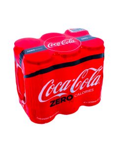 COCA COLA ZERO CARBONATED SOFT DRINK 6X330ML