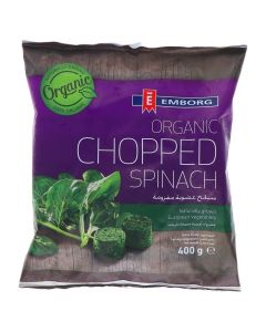 EMBORG ORGANIC CHOPPED SPINACH 400GM