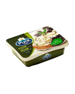 PUCK CREAM CHEESE WITH BLACK OLIVES 200GM