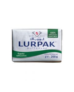 LURPAK ORGANIC FOIL UNSALTED BUTTER 200G