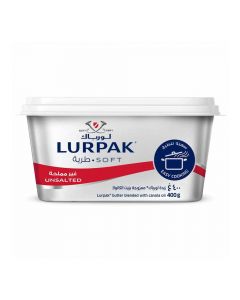 LURPAK SOFT BUTTER UNSALTED TUB 400GM