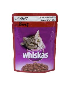 WHISKAS CAT FOOD BITES BEEF 85GM