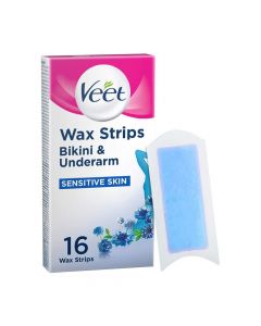 VEET HAIR REMOVAL WAX STRIPS SENSITIVE SKIN 16 STRIPS