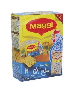 MAGGI CHICKEN LESS SALT STOCK BOUILLON CUBES 24X20GM