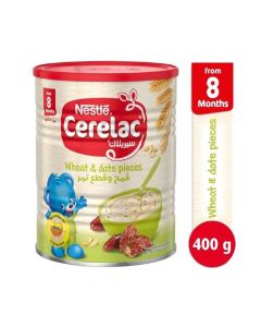 NESTLE CERELAC INFANT CEREAL WHEAT & DATES PIECES 400GM