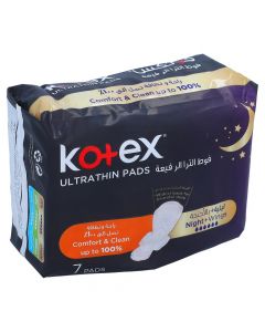 KOTEX ULTRA THIN PADS NIGHT TIME WINGS 7 PSC