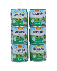 RAINBOW EVAPORATED MILK CARDAMOM 6X160ML