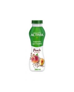 ACTIVIA PEACH&GRAIN YOGHURT DRINK 280ML