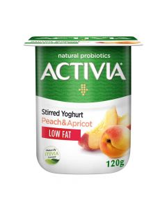 ACTIVIA PEACH APRICOT YOGHURT LIGHT 120G