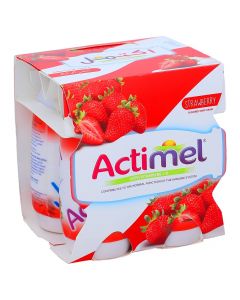 ACTIMEL STRAWBERRY DAIRY DRINK 4X93ML