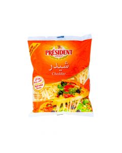 PRESIDENT SHREDDED CHEDDAR CHEESE 200GM