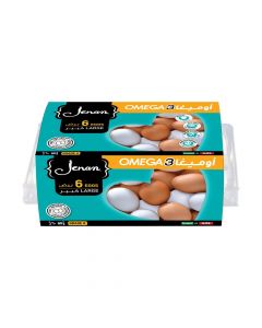 JENAN X-LARGE BROWN OMEGA EGGS 6PC