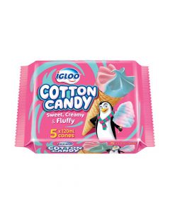 IGLOO COTTON CANDY CONE ICE CREAM 5x120ml