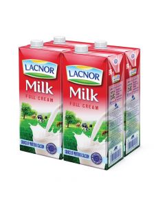 LACNOR UHT MILK FULL FAT 4X1LT