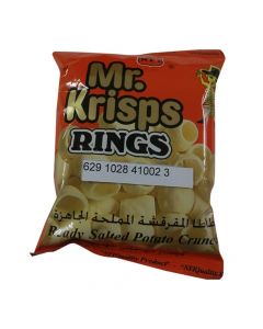 MR. KRISPS POTATO RINGS LIGHT SALTED 21X15GM