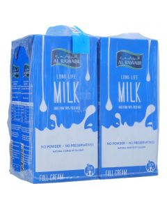 AL RAWABI UHT MILK FULL FAT 4X1LT