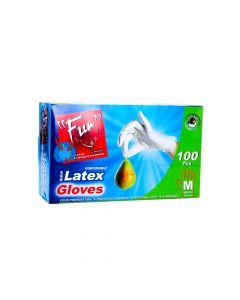 FUN MEDIUM LATEX GLOVES 100 PSC