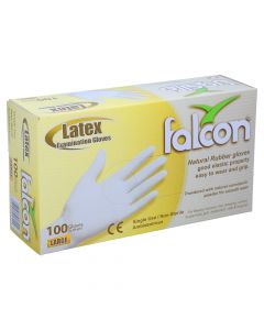 FALCON LATEX GLOVES LARGE 100PCS